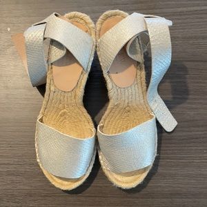 JCrew Silver Sandals